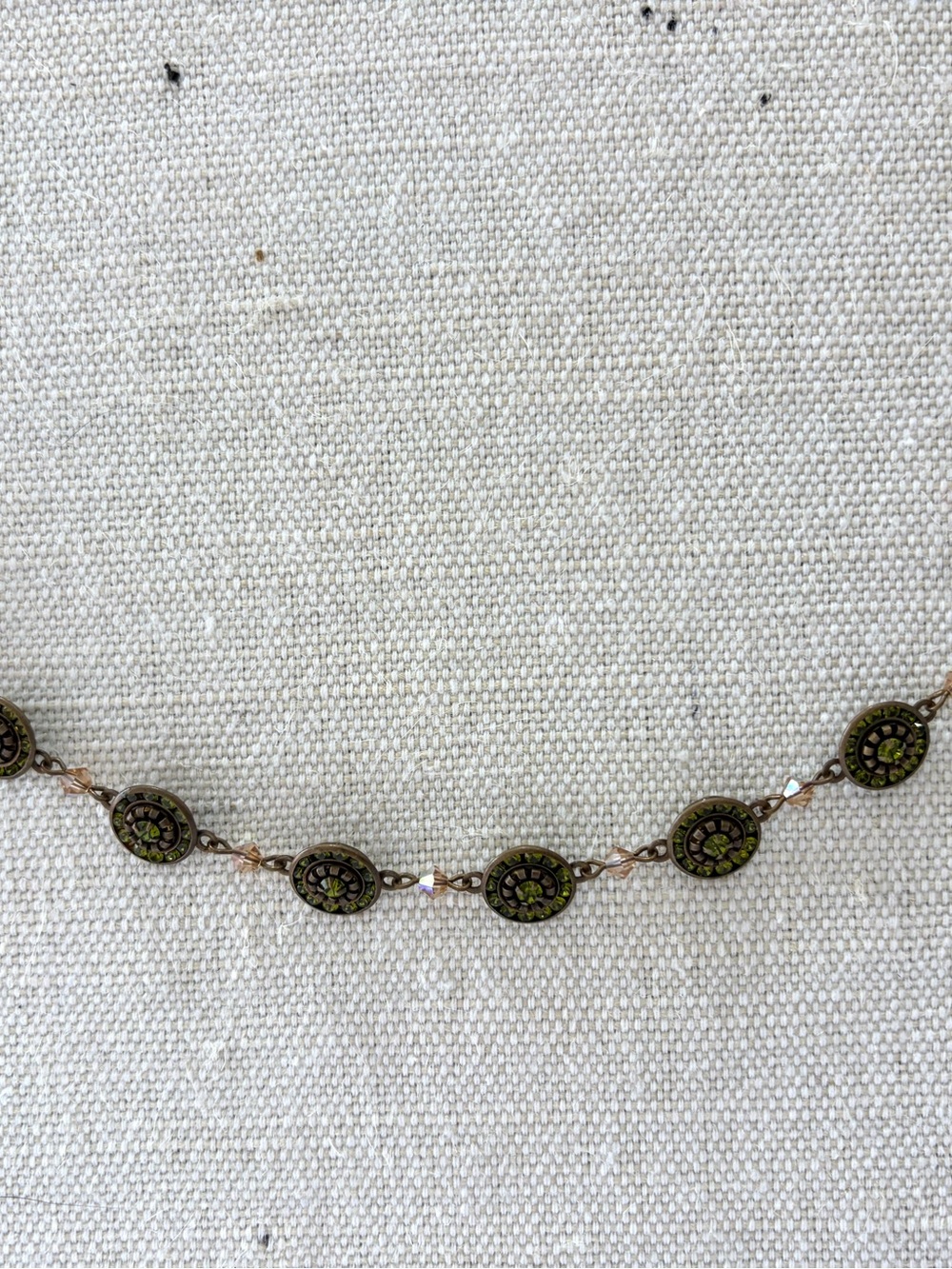Sorrelli Green Crystal Bracelet • Designer Medallion Statement Jewelry • NWT